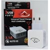 Picture of YOA-A 303 - 3 USB Port Wall Charger - White
