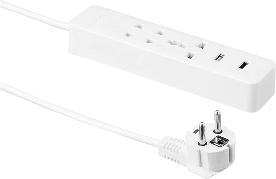 Picture of YOA 213 U -  Power Strip - 3 AC & 2 USB Ports